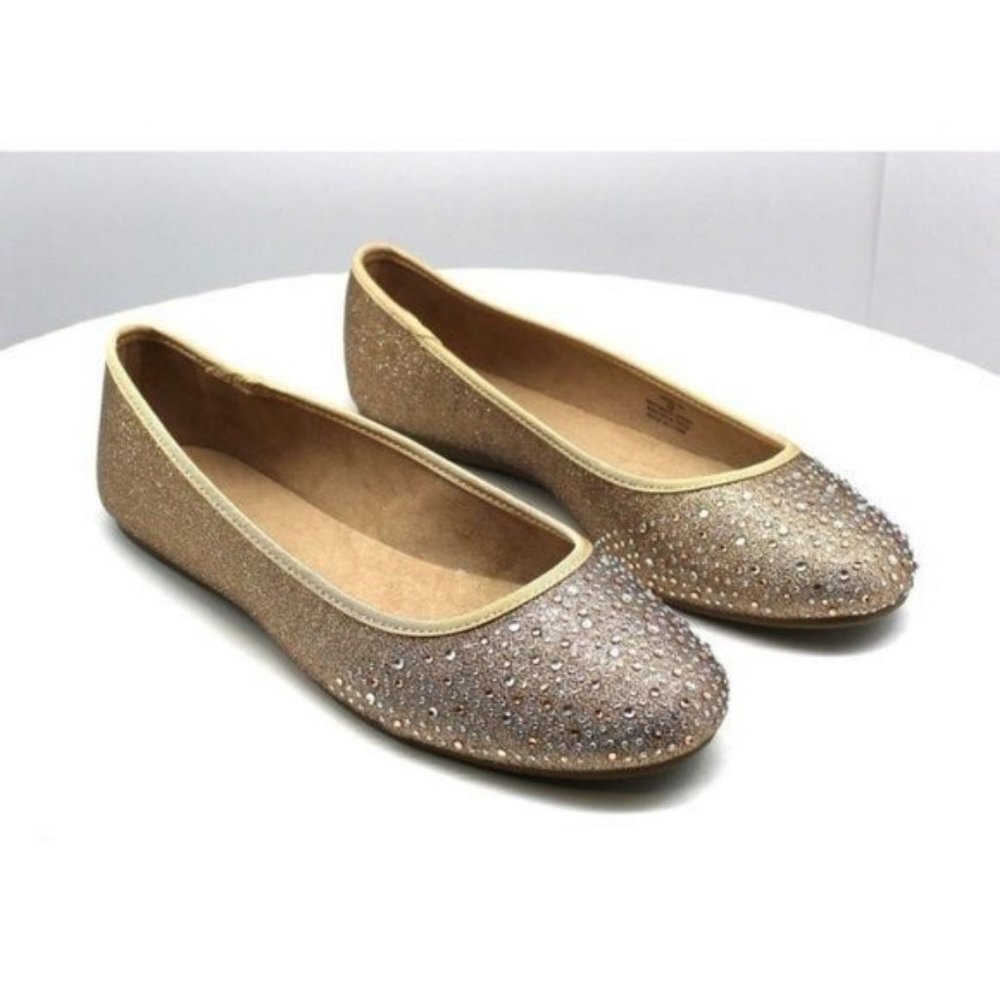 Womens SC35 Angelynn Rhinestone Sparkle Ballet Flats